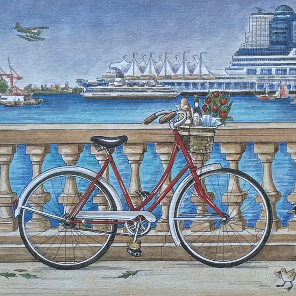 🇨🇦 Vancouver Watercolour | 12.5"D x 14.5"W - Picture 1 of 9